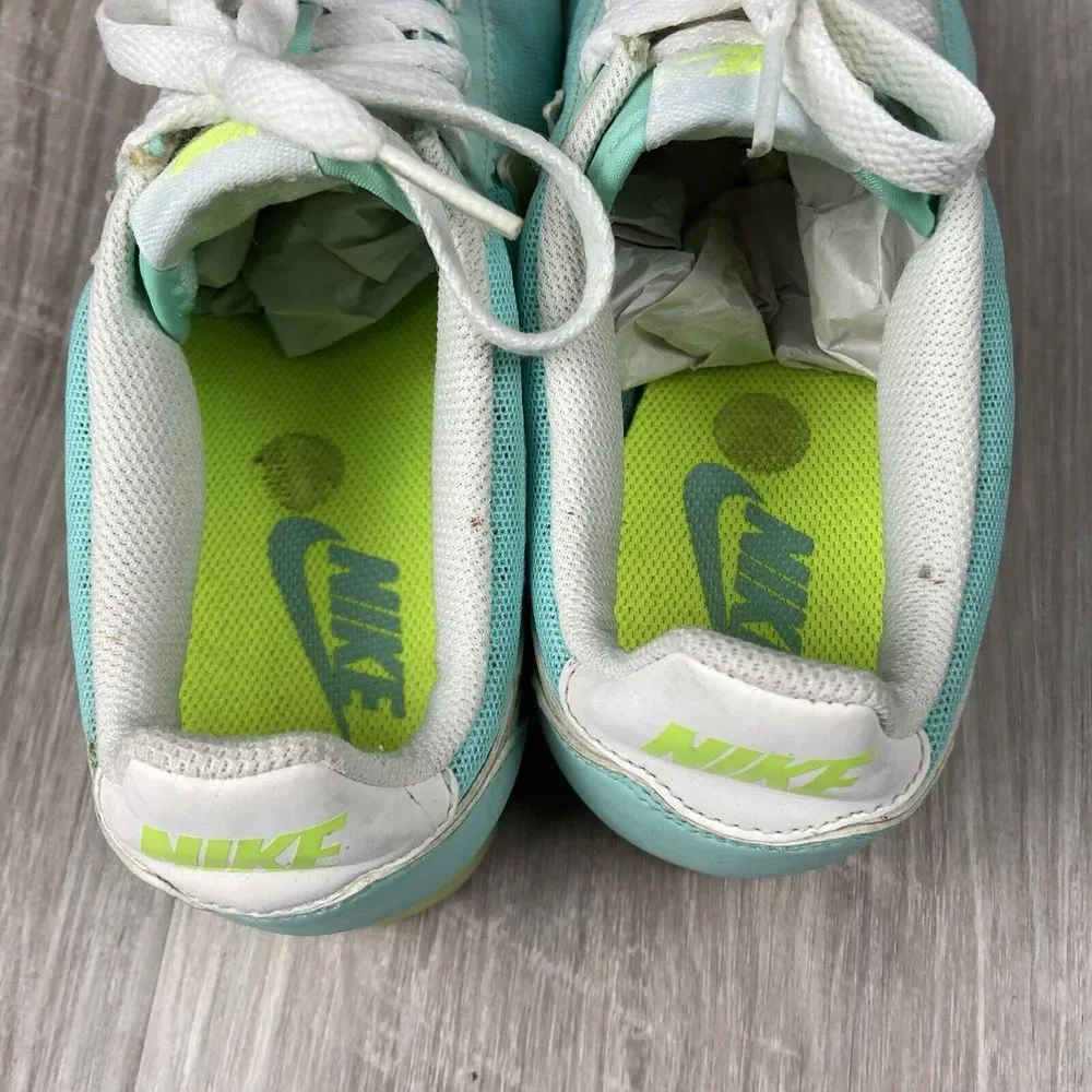 Nike Womens‎ 5 Classic Cortez 644408-317 Teal Casual Shoes Sneakers Flaws Stains - Picture 5 of 12